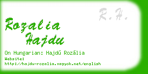 rozalia hajdu business card
