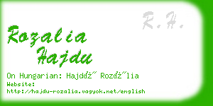 rozalia hajdu business card